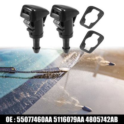 2 x Front Windshield Washer Nozzles for Dodge Charger
