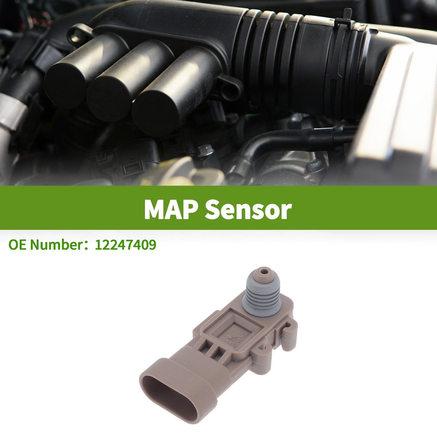 MAP Sensor for Chevrolet Avalanche (2007–2008) No.12247409