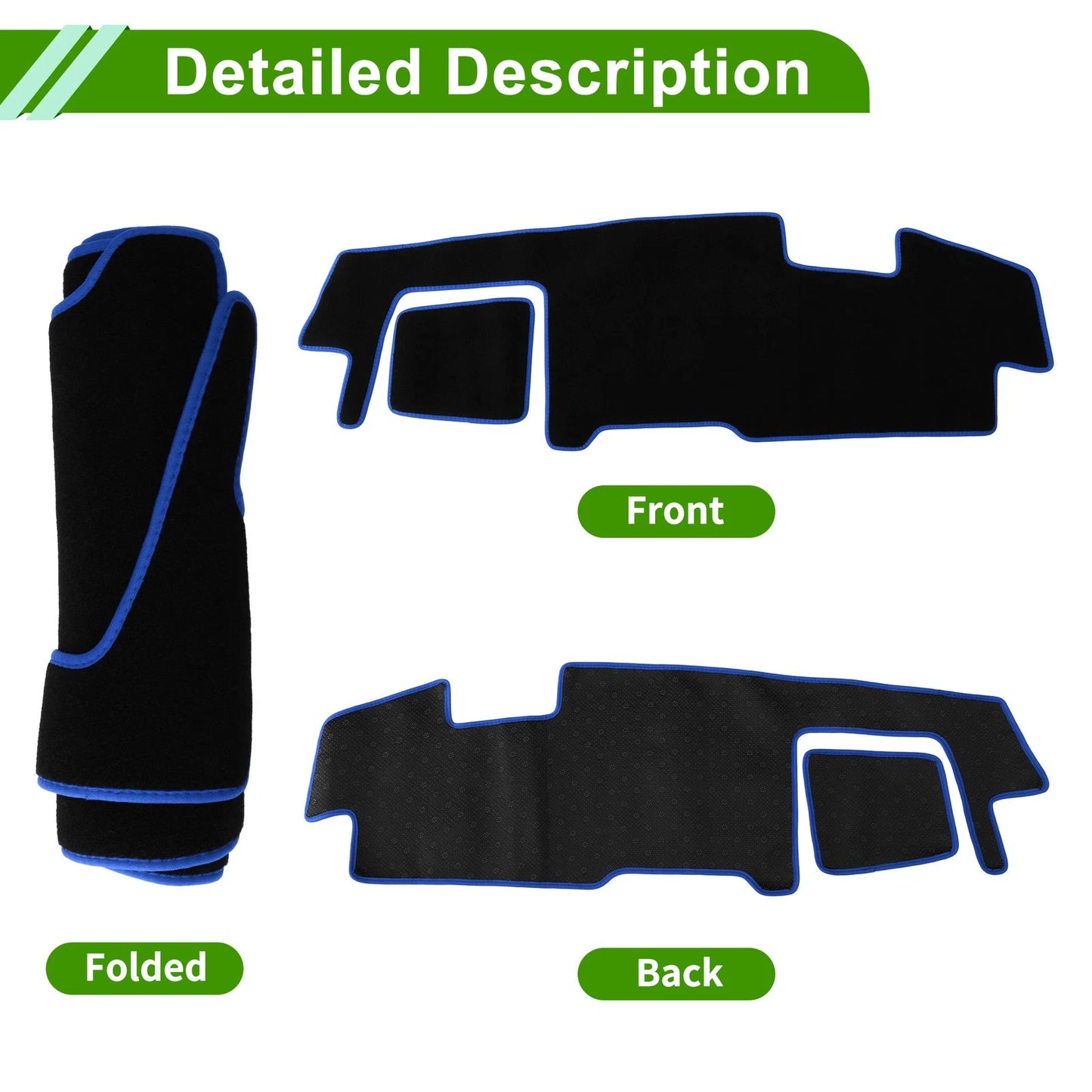 Dashboard Cover for Suzuki Spacia Gear MK53S (2017–Current) Black Blue