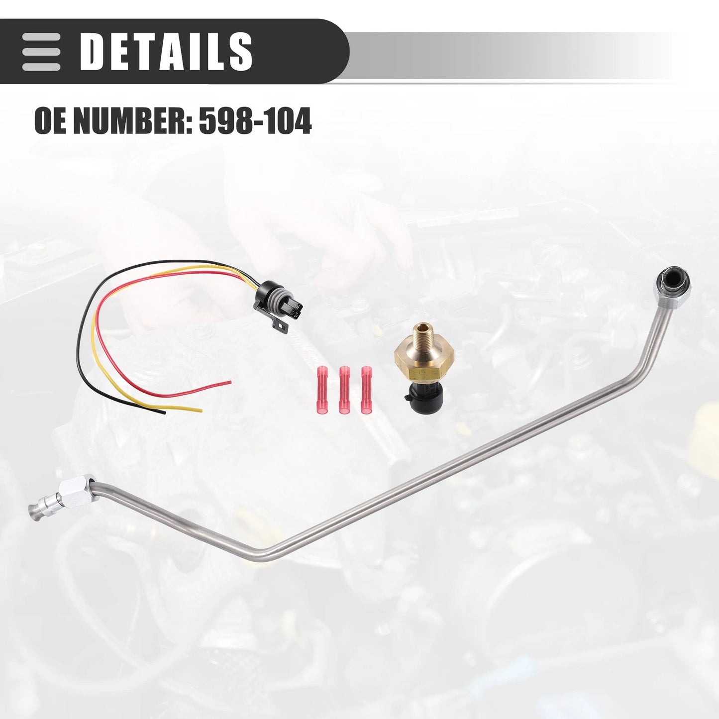 Exhaust Back Pressure EBP Tube Sensor for Ford (F4TZ9D477A)