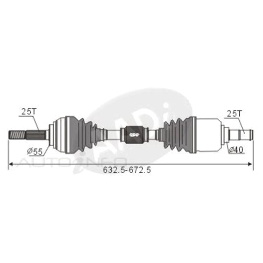 LH CV Shaft Nissan Pulsar N14 N15 N16 4cyl 1.6L/1.8L (1991-2005)