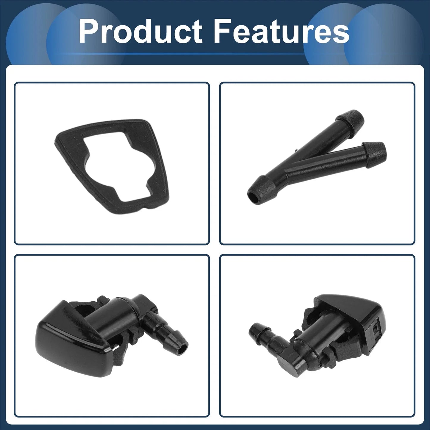 Windshield Washer Nozzle & Hose Connector for Chevrolet (2000-2006)