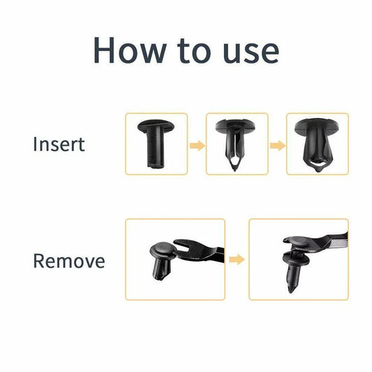 100 Pcs 8mm ATV UTV Fairing Body Trim Panel Fastener Clips