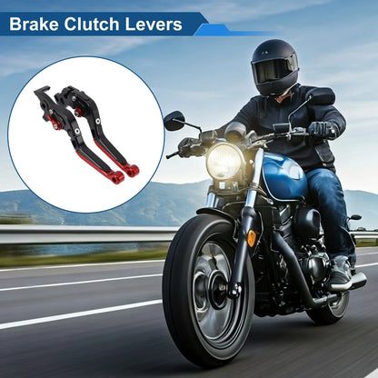 Brake Clutch Levers for KTM Duke 390 RC390 (2013–2023) Black Red End 1 Pair