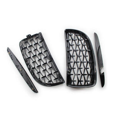 Diamond Black Front Kidney Grille for BMW 3 Series E90 E91 (2005-2008)