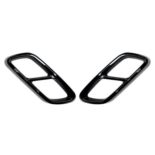 ABS Rear Exhaust Muffler Tail Pipe Covers for Mercedes Benz C-Class (2022-2023)