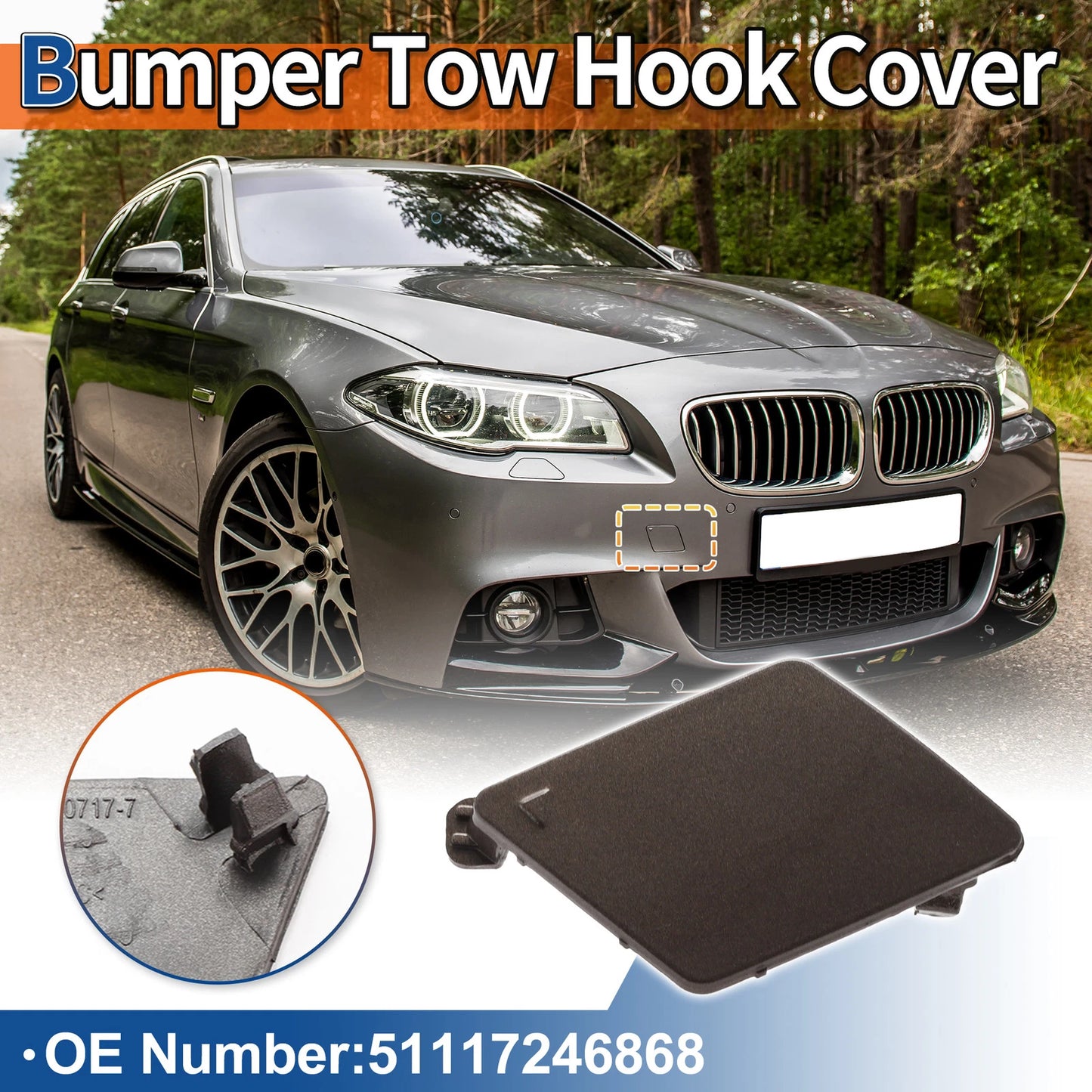 Tow Hook Cover for BMW (2011–2017) No. 51117246868 - Sparkling Brown
