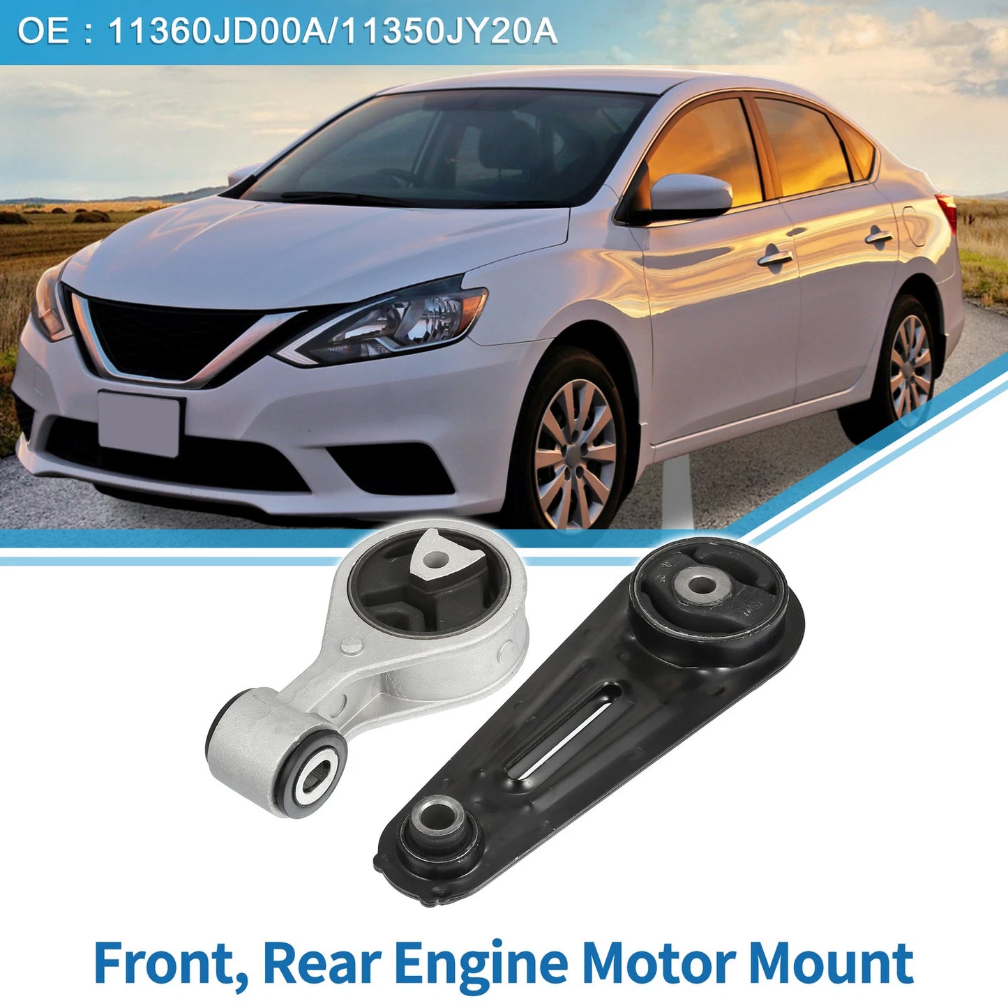 Engine Motor Mount Set for Nissan Rogue 2.5L, Sentra 2.5L (2008–2015)