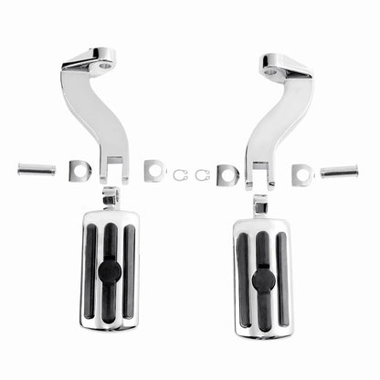 Chrome Passenger Footpeg Pegs Bracket Mount for Harley Touring (1993-2025)