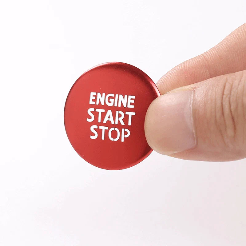 Red Engine Start Stop Switch Button Cover Trim Decor for Toyota Tacoma (2016–2023)