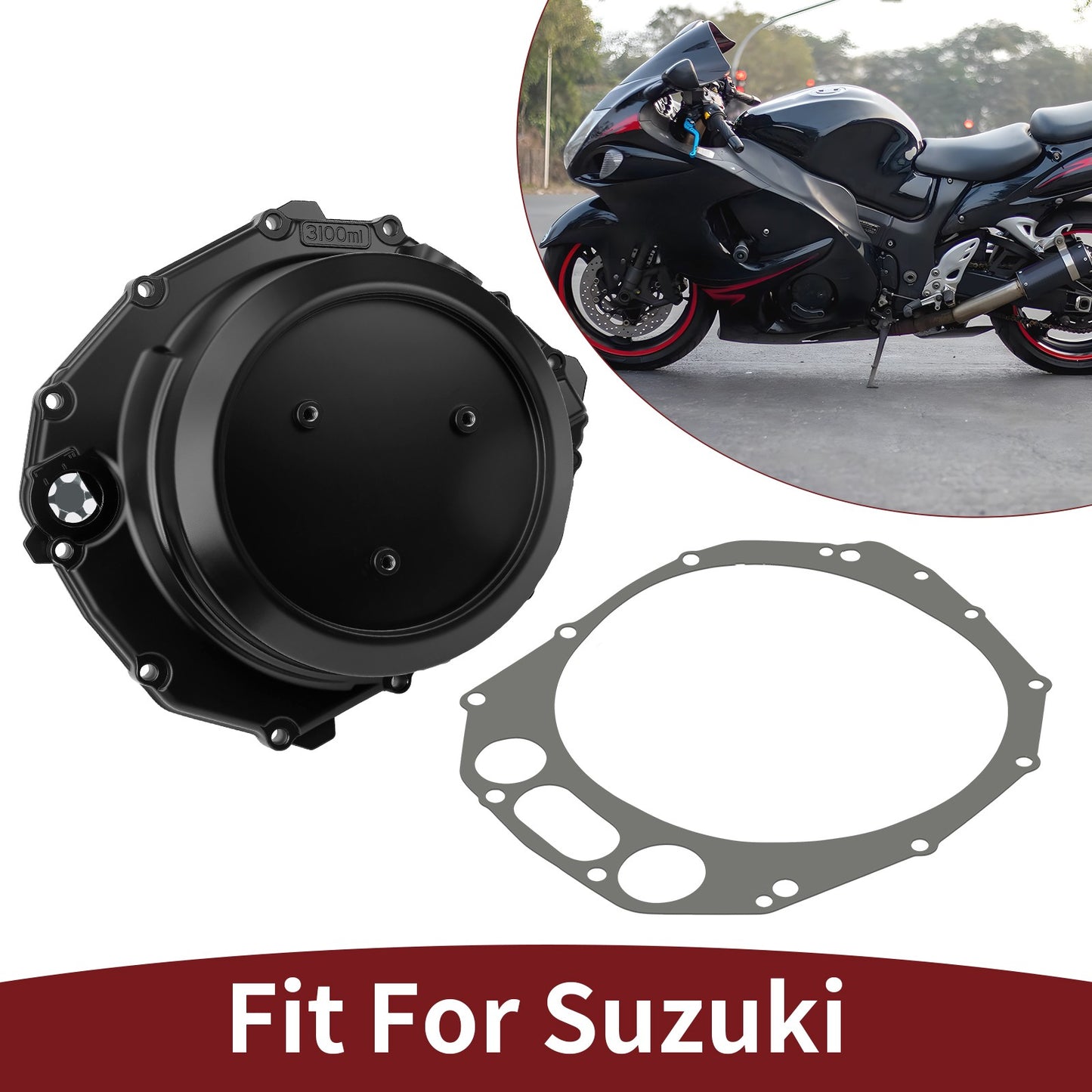 Clutch Cover with Gasket for Suzuki Hayabusa GSX1300 (1999–2020)