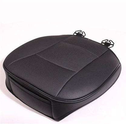 Black PU Leather Front Seat Cushion Pad Cover for Sedan Driver