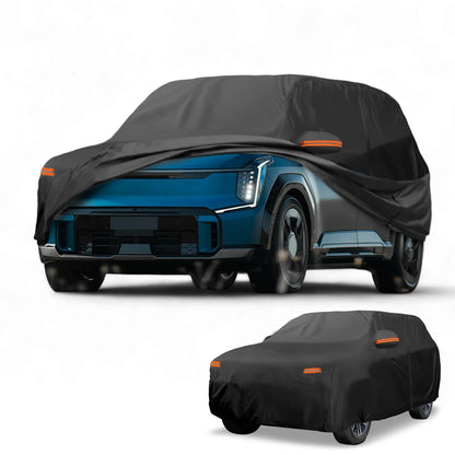 Waterproof Car Cover for Kia EV9 (2023–2023) Black 190T-PU with Zipper