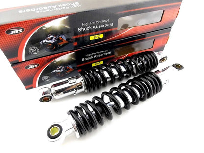300mm JBS Black/Chrome Rear Shock Absorbers for Suzuki GT500 (1970-1977)