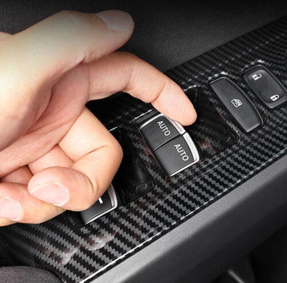 4Pcs Carbon Fiber Window Switch Cover Trim for Honda Civic (2022–2024)