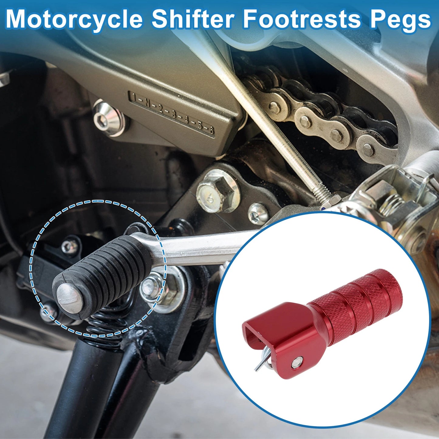 Cylinder Square Shifter Footrests Pegs for Suzuki RMZ