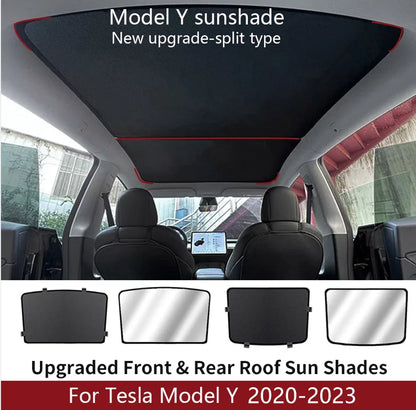 Glass Roof Sunshade for Tesla Model Y (2020–2023)