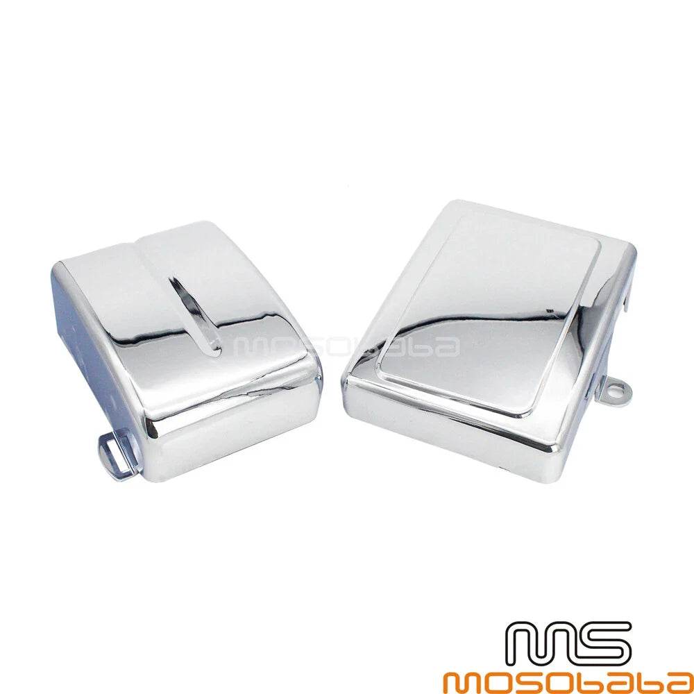 Chrome Side Battery Fairing Covers for 2006-2017 Harley Dyna Fat Bob FXDF