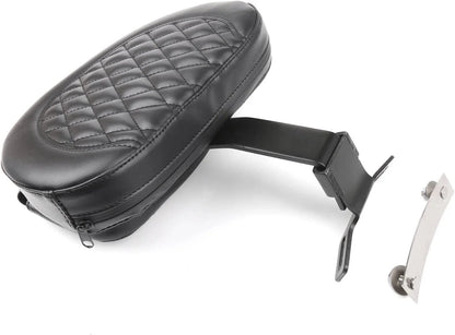Driver Backrest Pad for 2007-2017 Harley FLSTF Heritage Softail Chrome