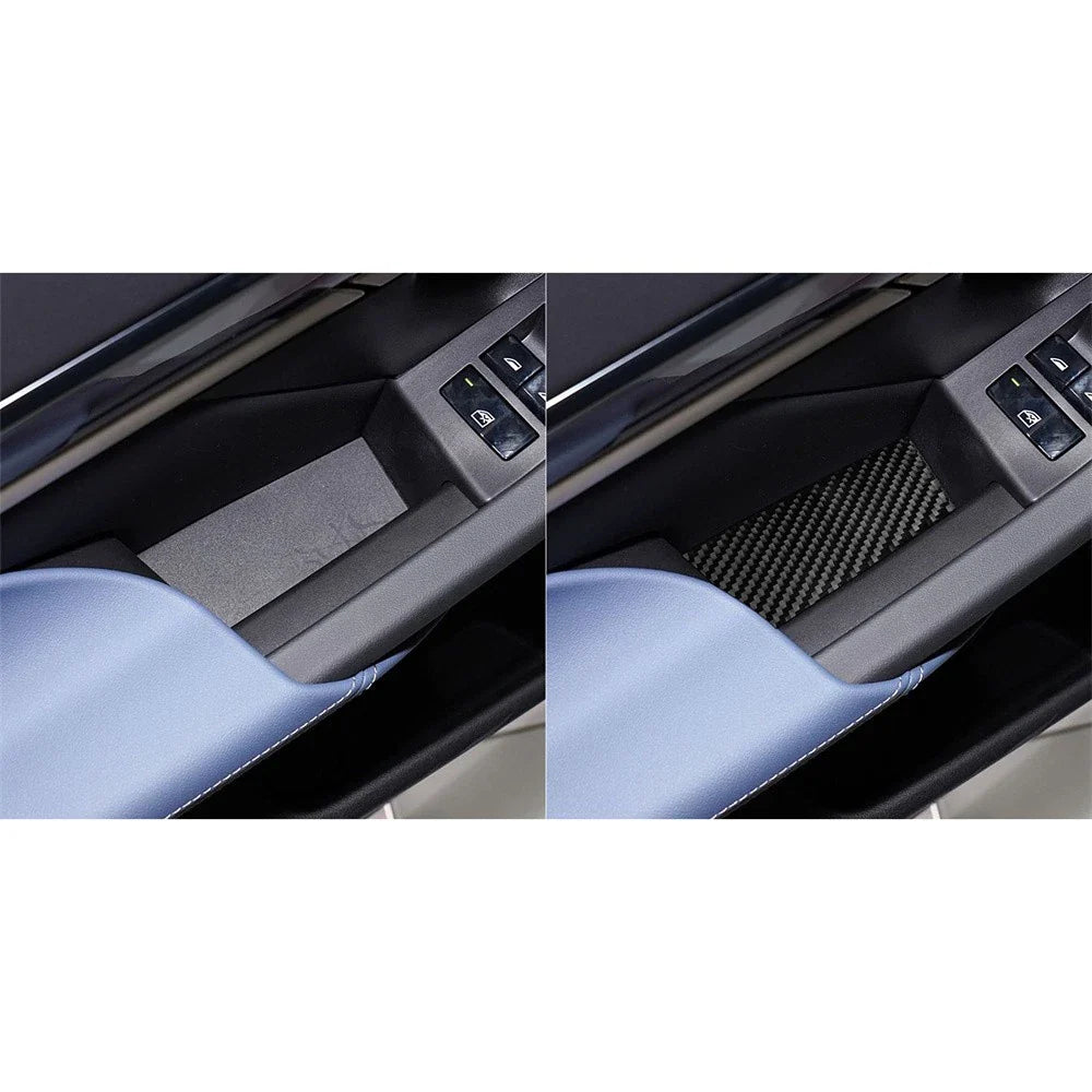 Carbon Fiber Door Storage Slot Mats Trim Cover for BMW 5 Series (2024)