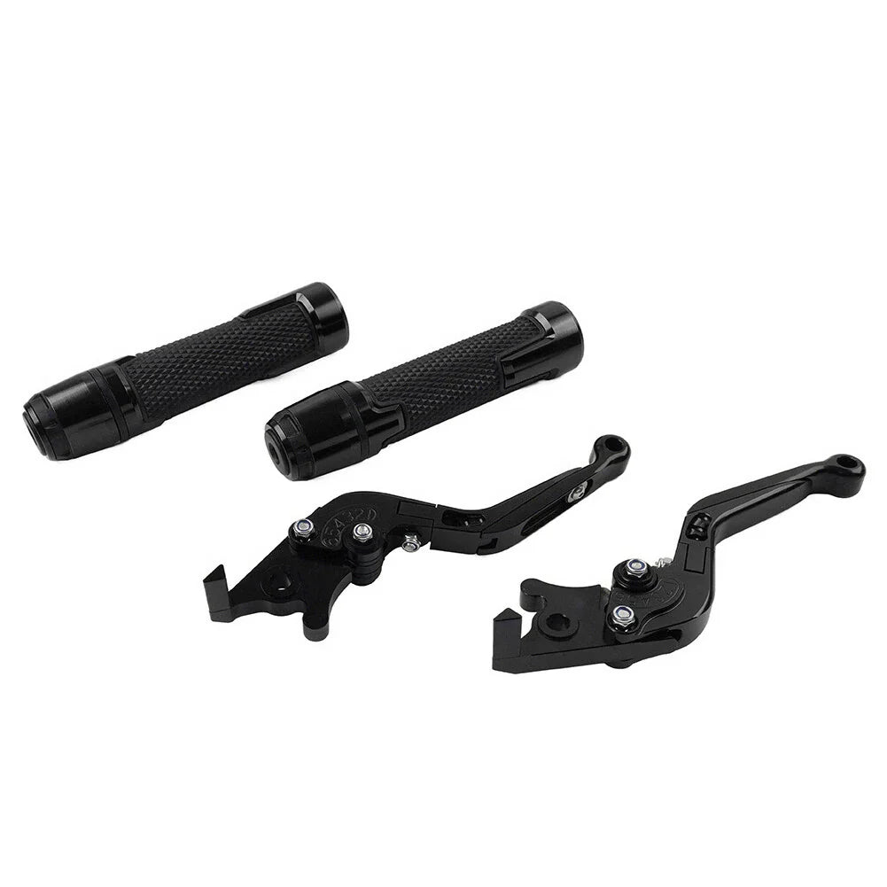 Black Extendable Brake Clutch Levers & Grips for Kawasaki Z1000 (2010-2023)
