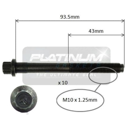 Set of Engine Cylinder Head Bolts for Mitsubishi Pajero Io (2001–2002)