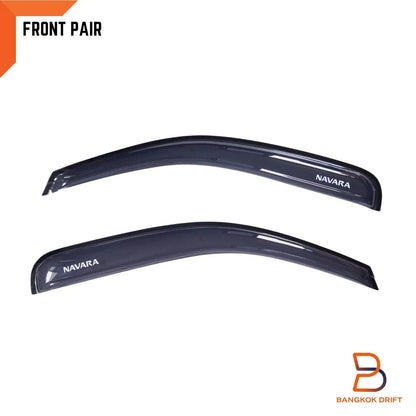 Weather Shields Rain Guards for Nissan Navara D40 ST ST-X RX Dual Cab (05-15)