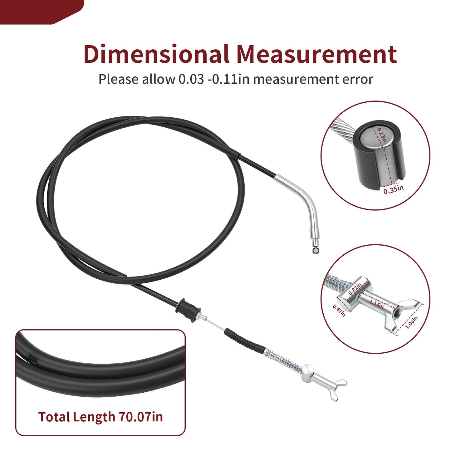 Rear Park Hand Brake Cable for Suzuki Ozark 250 (2007–2014)