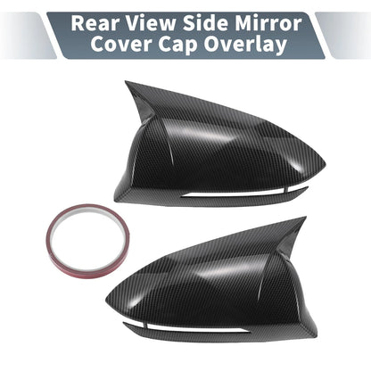 Rearview Mirror Cover Overlay Black Carbon Fiber for Hyundai Tucson (2022-2024)