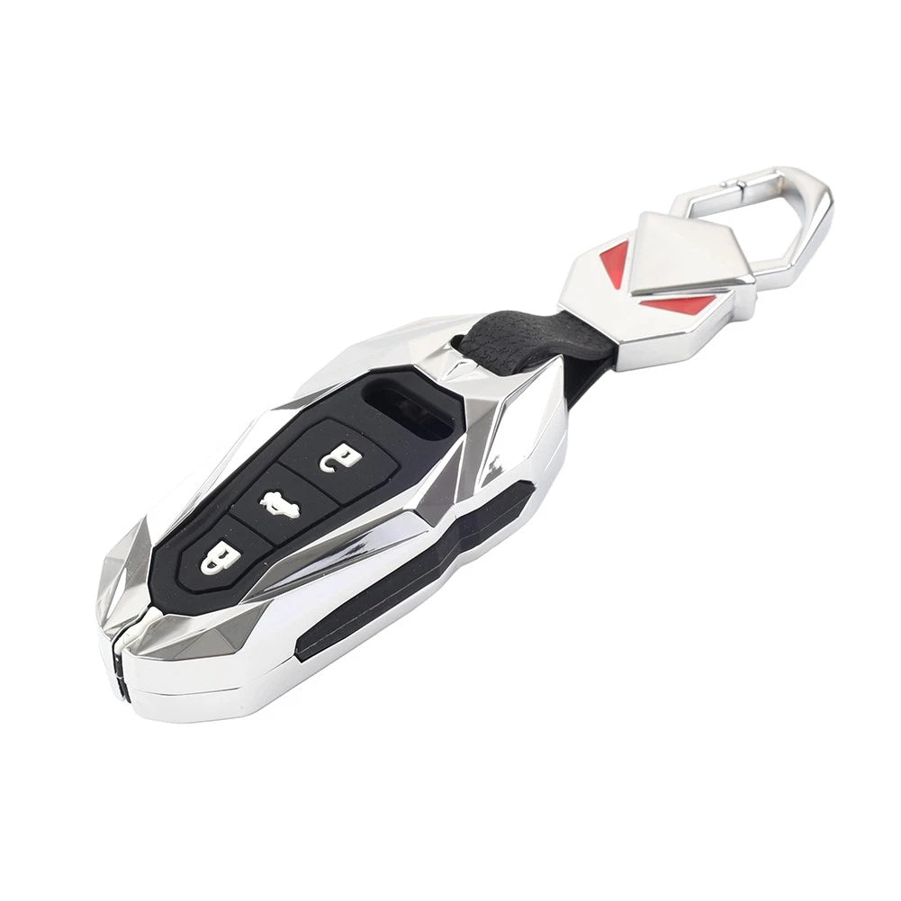 Key Fob Case Shell Cover Silver for Audi A3 A4 A5 A6 A8 Q3 Q5 Q7 R8 S3 S4 S5 S6 (2000–2023)