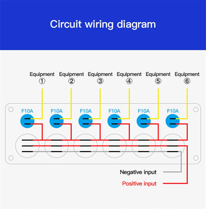 DC12V Blue LED Multi Port Socket Toggle Switch for Car Motorhome RV