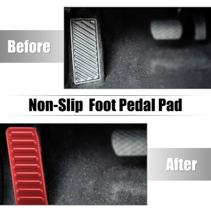Aluminium Alloy Left Foot Rest Pedal for Ford Mustang (2015–2020) Red