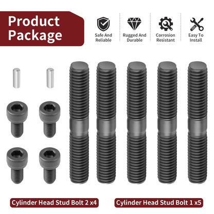 Cylinder Head Studs for Yamaha YZ125/YZ125X (2007–2022)