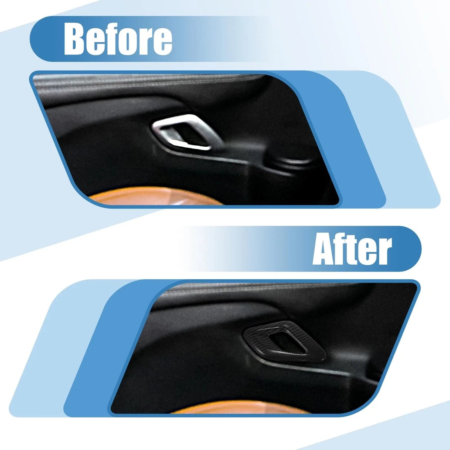 2 x Door Handle Bowl Cover Trim for Dodge Challenger (2011-2019)