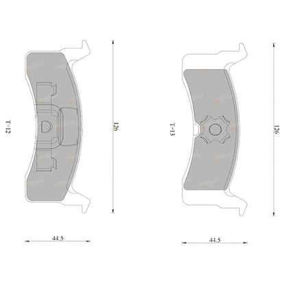 Rear Disc Brake Pad Set for Nissan Pulsar N12 EXA Turbo (1981-1987)