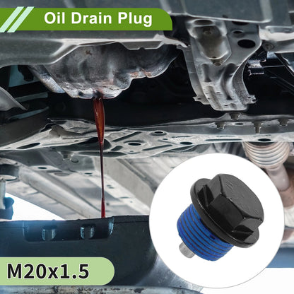 Set of 2 M20x1.5 Copper Oil Drain Plug with Gasket for Car Motorcycle
