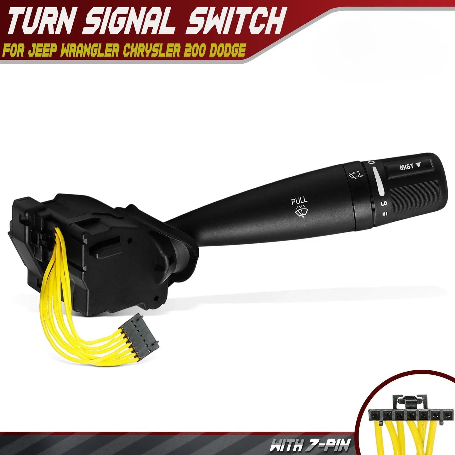 Windshield Wiper Switch for Jeep JK Wrangler Chrysler 200 Avenger (2011–2014)