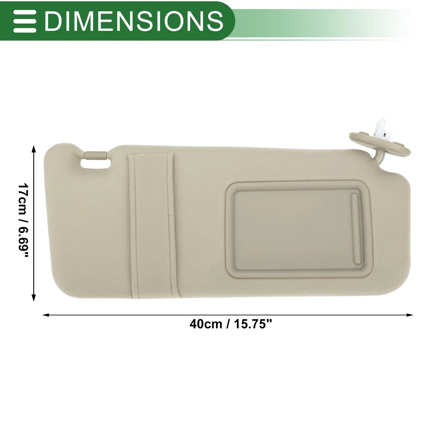 Right Passenger Side Sun Visor No. 74310-0T022-A1 for Toyota Venza (2010–2015)