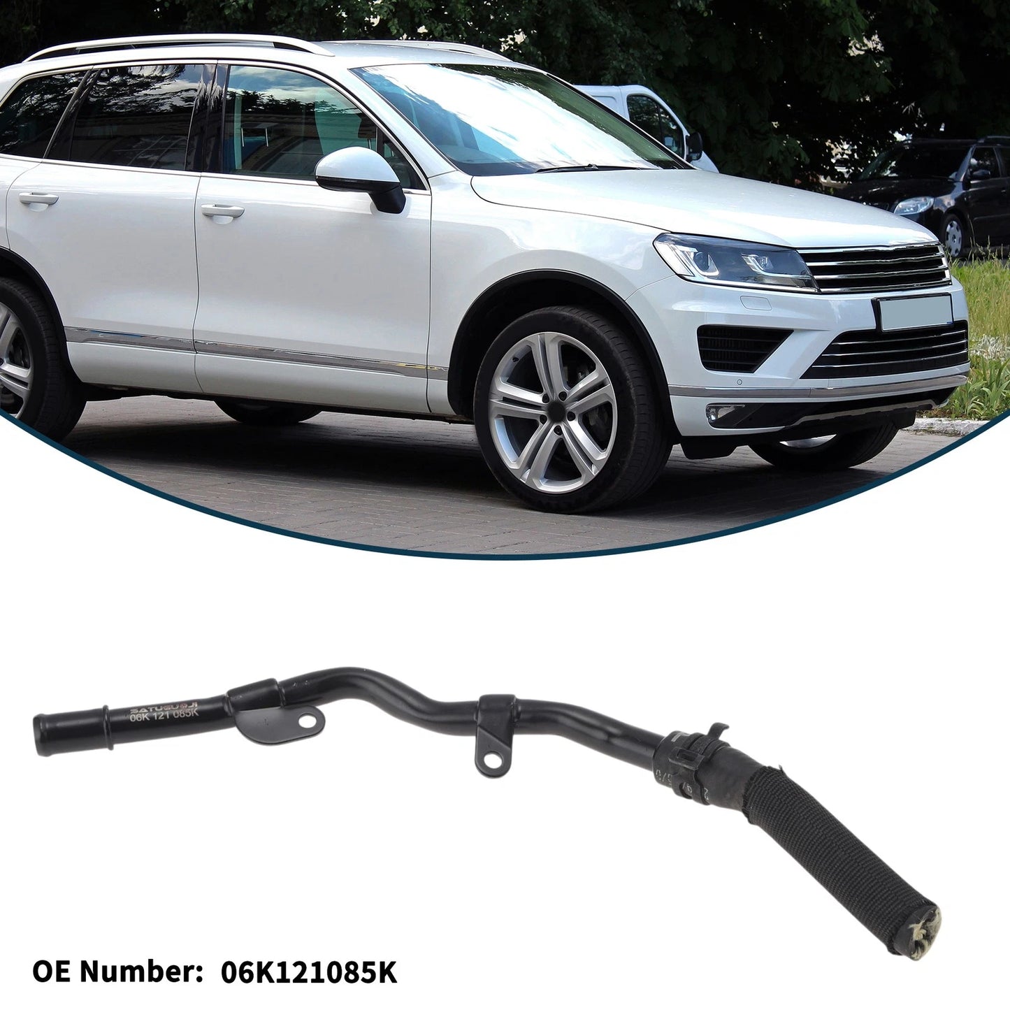 Radiator Hose for Volkswagen Golf (2015–2018) No. 06K121085K Rubber