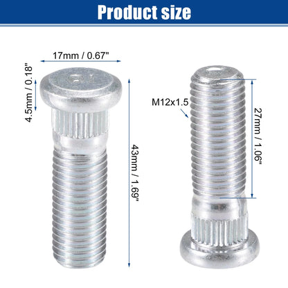 10pcs M12x1.5 Wheel Lug Stud for Honda Accord CR-V (No. 9094202067)
