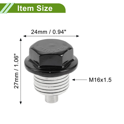 Set of 2 M16x1.5 Aluminum Oil Drain Plug with Gasket for Car Motorcycle