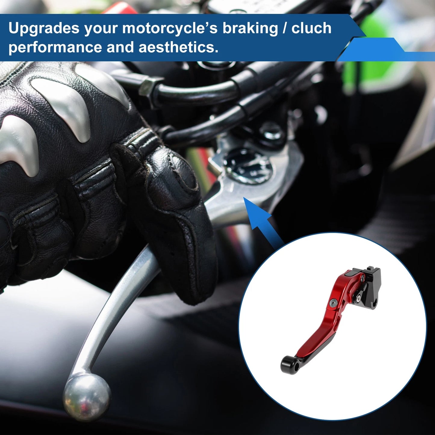 Short Long Brake Clutch Lever for Kawasaki Versys 650 (2006–2023) Red Black