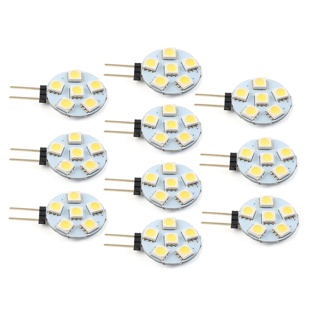 10 x DC12V G4 5050 SMD 6 LED Bulb Lamp for Car