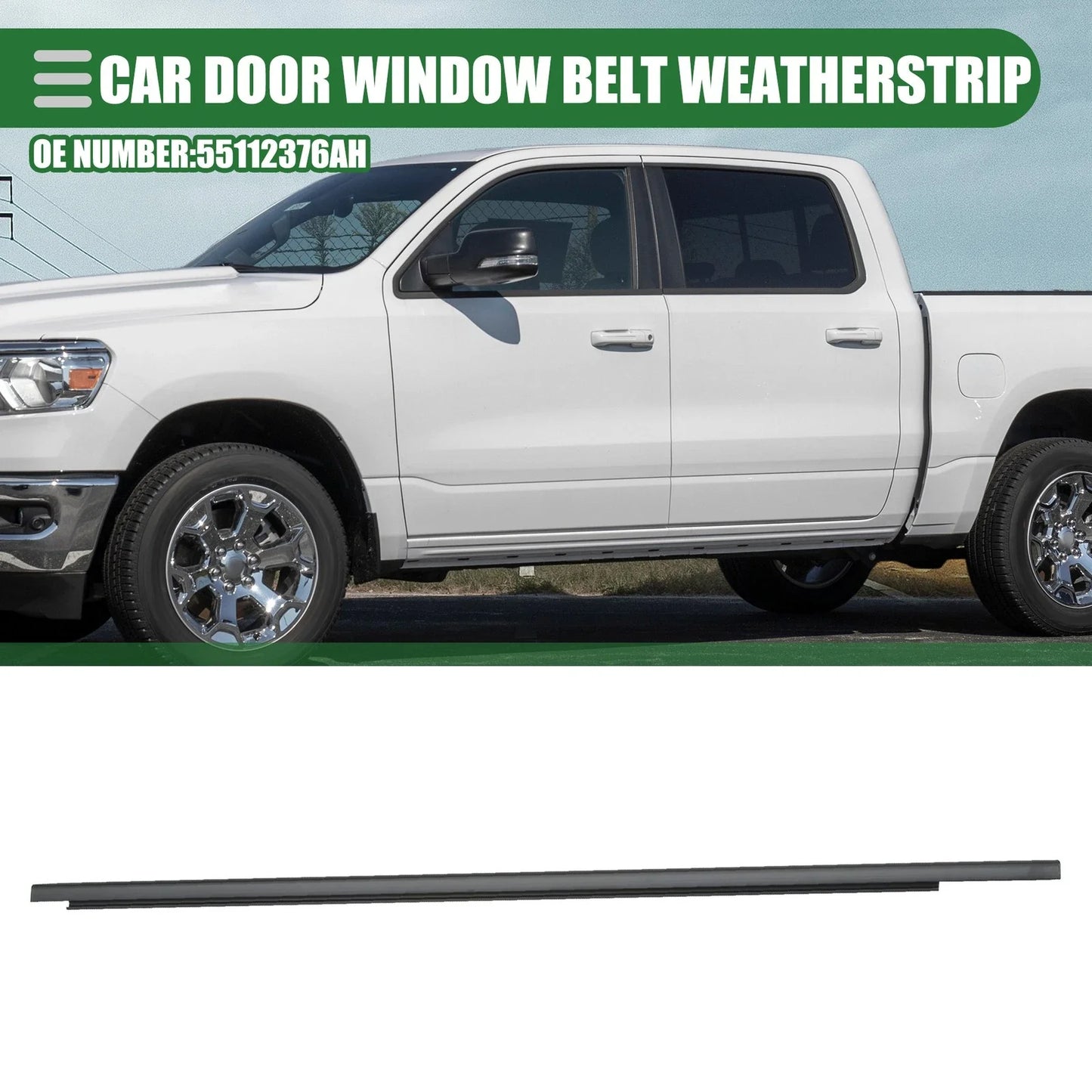 Front Left Car Door Window Belt Weatherstrip for Dodge Ram 1500 (2009-2010)
