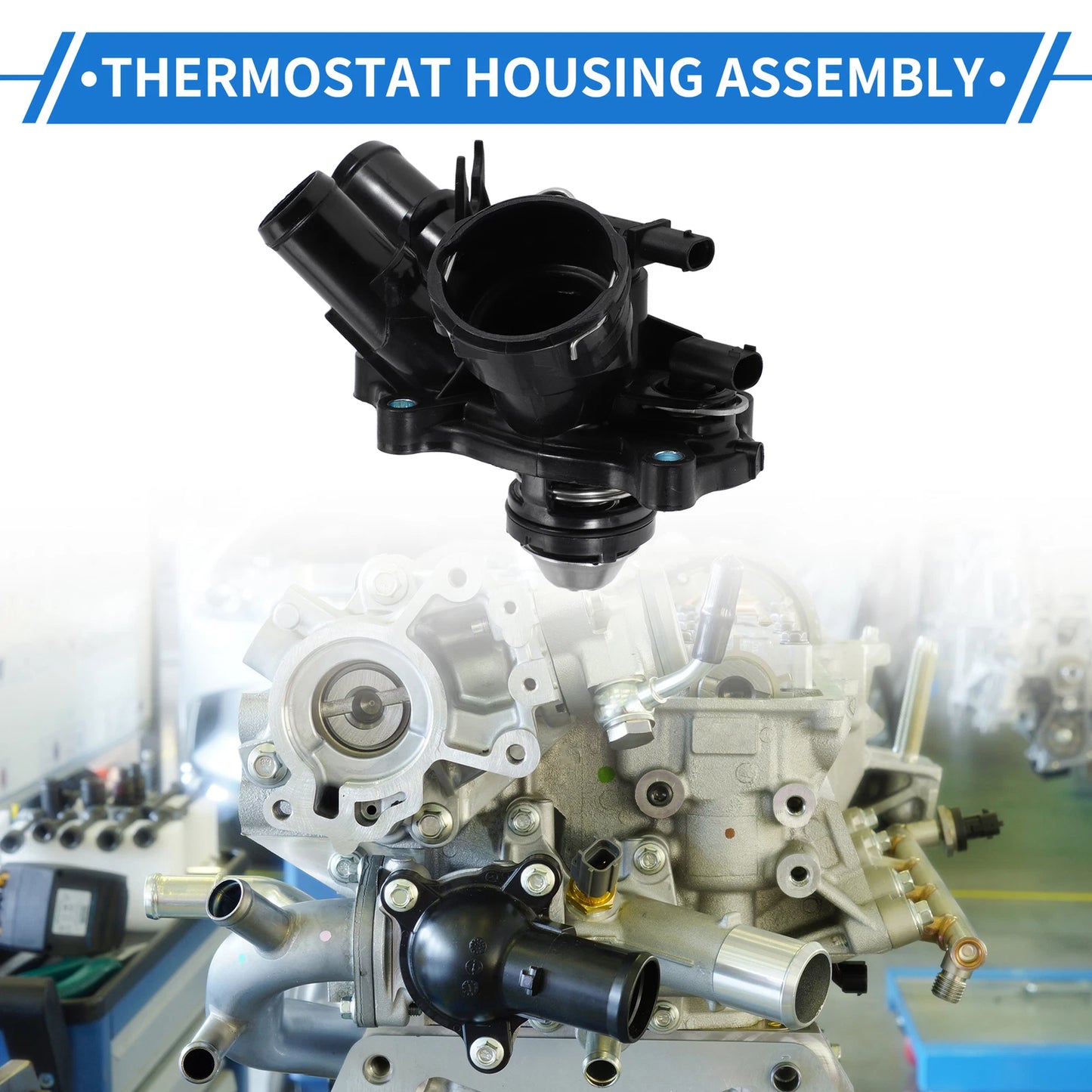 Engine Coolant Thermostat Housing Assembly for Mercedes-Benz W205 R172 (2015–2020)