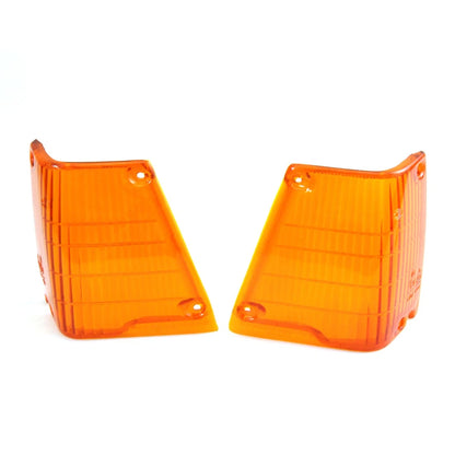 Set of 2 Amber Front Corner Light Lenses for Toyota Corolla (1983–1987)