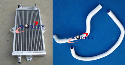 3-Core Aluminum Radiator & White Hose for Suzuki LT250R (85-92)