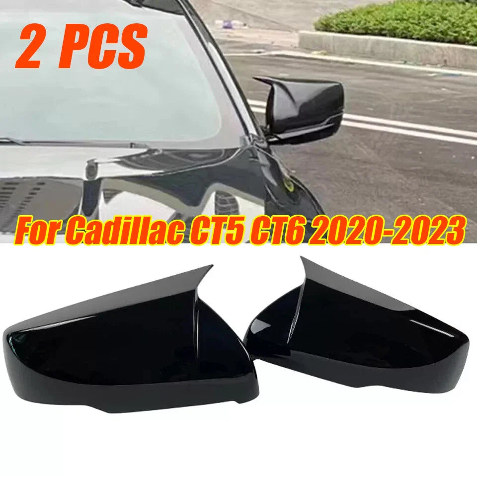 Ox Horn Side Rear View Mirror Cover Trim for Cadillac CT5 CT6 (2020–2023)