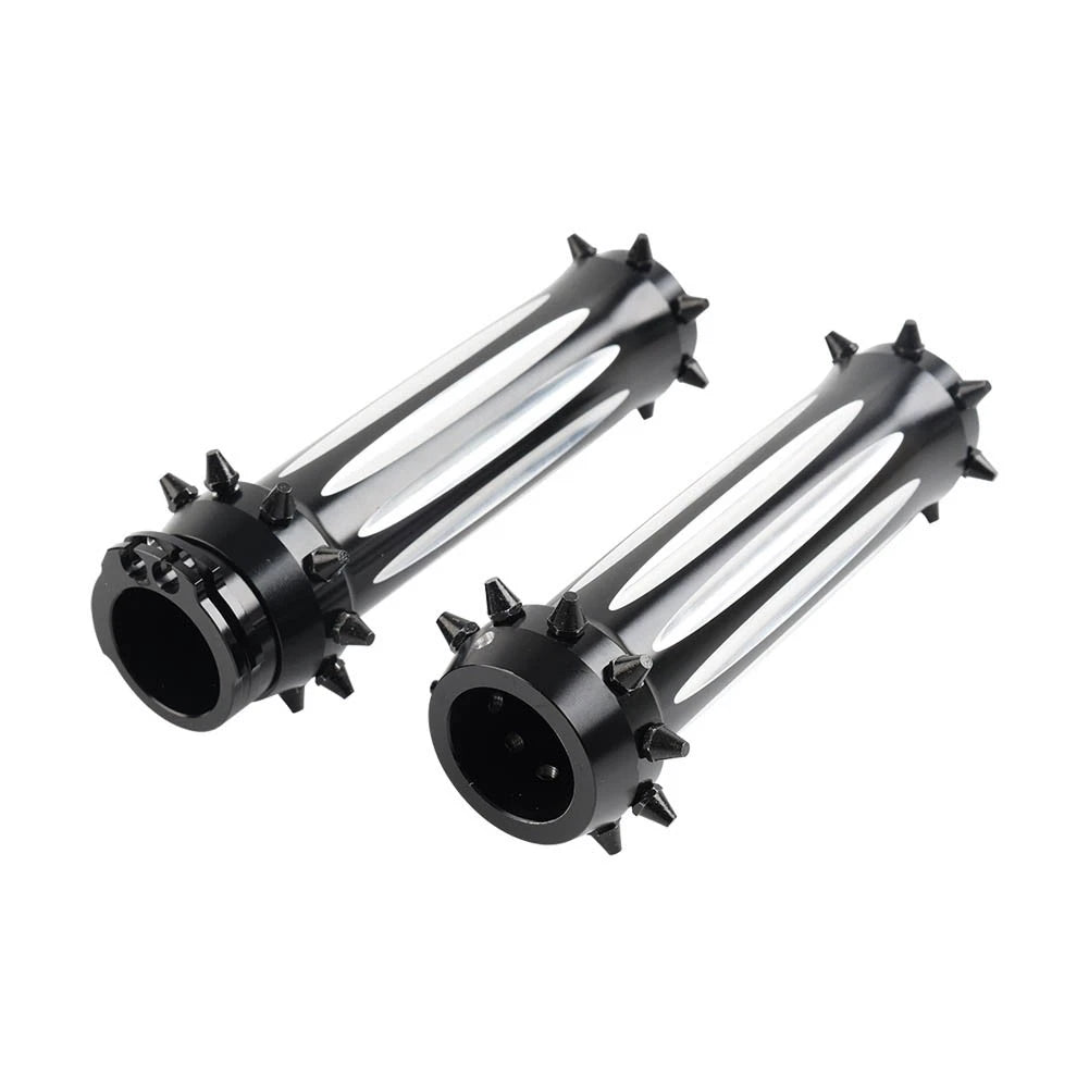 Spikes 1'' Motorcycle Hand Grips for Harley Touring Dyna Softail