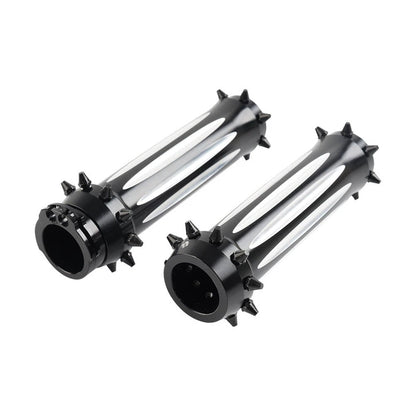Spikes 1'' Motorcycle Hand Grips for Harley Touring Dyna Softail